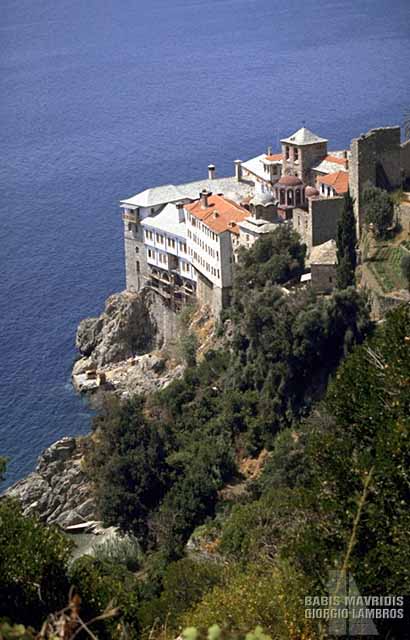 A view of the monastery from the mountain top