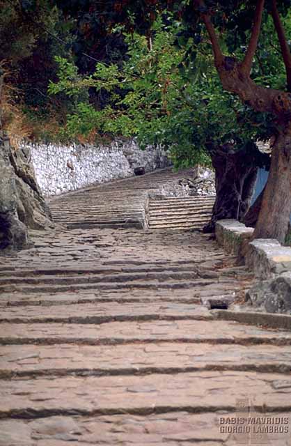 This road leads to the monastery entrance