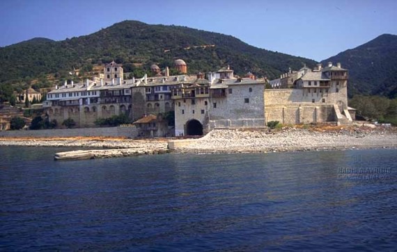 A western view of the monastery from the sea