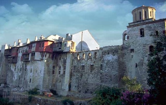 A southwestern view of the monastery