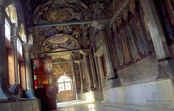 The lobby of the principal church of the monastery