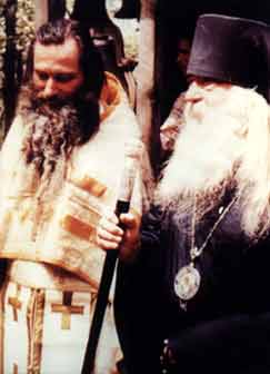 Blessed Seraphim at his ordination to the presbytery with Bishop Nektary, who ordained him - Copyright  The Blessed Seraphim Hermitage